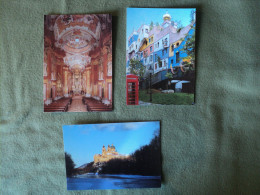 AUTRICHE. LOT DE 3 CPM 2 STIFT ET 1 WIEN. STIFTSKIRCHE / STIFT MELK MIT DONAUARM / HUNDERTWASSER HAUS WIEN. - Collezioni E Lotti