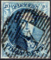 Belgique N° 4 Margé - Oblitération P4 D'ANVERS - Cote 70,00 € - 1849-1850 Medallions (3/5)