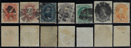 Brazil 1876 Emperor D. Pedro II Stamp 10 20 50 80 100 200 500 Réis Complete Series Used Catalog US$216 - Oblitérés