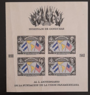 SD)1940, HONDURAS, TRIBUTE OF HONDURAS TO THE 50TH ANNIVERSARY OF THE FOUNDATION OF THE IMPERFORATED PAN AMERICAN UNION - Honduras
