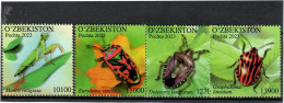 Uzbekistan 2023 . Insects. 4v. - Uzbekistán