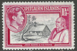 Pitcairn Islands. 1940-51 KGVI. 1½d MH. SG 3 - Pitcairneilanden
