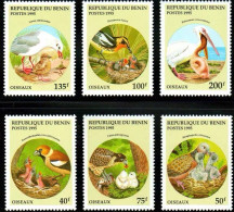 Benin 1995 Birds And Young Chicks,6v MNH - Benin - Dahomey (1960-...)