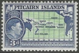 Pitcairn Islands. 1940-51 KGVI. 3d MH. SG 5 - Pitcairneilanden