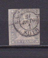 SUISSE 1854 TIMBRE N°31 OBLITERE HELVETIA - Used Stamps
