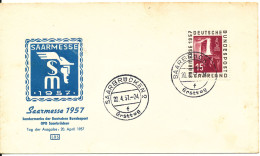 SAAR Sarland FDC 20-4-1957 Saarmesse 1957 With Nice Cachet - FDC