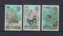 BRITISH  INDIAN  OCEAN  TERRITORY     1973    Wildlife    (1st Series)    Set  Of  3    MH - British Indian Ocean Territory (BIOT)