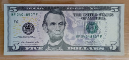 USA 5 Dollars 2013 Lew F6 Atlanta UNC - Federal Reserve (1928-...)