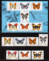 ANGOLA 1982 BUTTERFLIES SET & SHEET  MNH - Angola