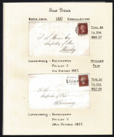 GB SCOTLAND QV LOCHWINNOCH SCOTS LOCAL MATCHED PAIR 1857 - Lettres & Documents