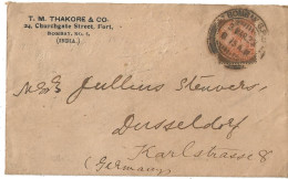 Entier Postaux Inde Obliteration Bombay 1923 - Enveloppes