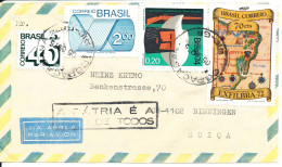 Brazil Air Mail Cover Sent To Switzerland 5-9-1975 Topic Stamps - Luftpost