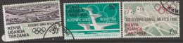 Kenya Uganda And Tanganyika  1968  SG 252-4  Olympics   Fine Used - Kenya, Uganda & Tanganyika