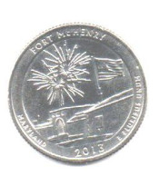 2013 - Stati Uniti 25 Cents - Quarter Fort McHenry   S     ------ - 2010-...: National Parks