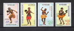 CENTRAFRIQUE N° 139 à 142   NEUFS SANS CHARNIERE COTE 8.50€    DANSE - Centrafricaine (République)