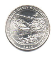 2014 - Stati Uniti 25 Cents - Quarter Great Smoky Mountains   D     ------ - 2010-...: National Parks