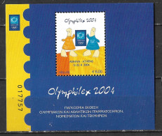 GREECE 2004 Athen's 2004 : Olymphilex 2004 Logo MNH Sheet Hellas F 41 - Blokken & Velletjes