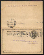 UY1 UPSS MR1 Sep. 4 Postal Card With Reply Milwaukee WI To St.Paul MN 1899 Cat. $14.00 - ...-1900