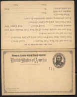 UY1 UPSS MR1 Sep. 4 Postal Card With Reply Preprinted 1894 - ...-1900