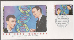 James D Watson & Francis Crick, Molecular Basis Of Heredity DNA, Nobel Prize, Genetic Code Medicine Science Marshall FDC - Chemie