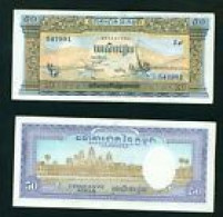 CAMBODIA  -  1972 50 Riels UNC  Banknote - Cambodge