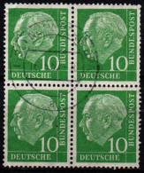 Germania Federale 1954, Michel 183 Viererblock Quartina Usata - Gebraucht