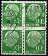 Germania Federale 1954, Michel 183 Viererblock Quartina Usata - Gebraucht