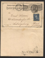 UY1c Postal Card With Reply Chicago IL To GERMANY 1897 - ...-1900