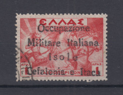 OCCUPAZIONI EMISSIONI DI ITACA 1941 POSTA AEREA 1 D. N.2 USATA - Cefalonia & Itaca