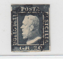 SICILIA 1859 20 GRANA USATO OTTIMI MARGINI SPL FIRMATO A. DIENA E G. BOLAFFI - Sicily