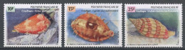 POLYNESIE 1996 N° 503/505 ** Neufs MNH Superbes C 1,60 € Faune Marine Coquillages Shells Fauna Animaux - Neufs