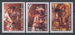 POLYNESIE 1997 N° 533/535 ** Neufs MNH Superbes Heiva Costumes De Danse Danseur Dance Suits - Neufs