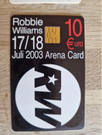 Stadion Card 10 Euro - Concert Robbie Williams - 2003 - Ajax Amsterdam ArenA Card - The Netherlands - Tarjeta - - Andere & Zonder Classificatie