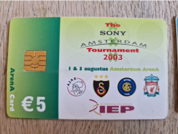Stadion Card 5 Euro - Amsterdam Tournament - 2003 - Ajax Amsterdam ArenA Card- Internazionale Liverpool Galatasaray Sony - Andere & Zonder Classificatie