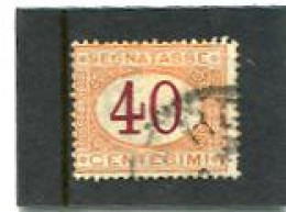 ITALY/ITALIA - 1870  POSTAGE DUE  40c  FINE USED - Portomarken