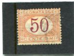 ITALY/ITALIA - 1870  POSTAGE DUE  50c  FINE USED - Portomarken