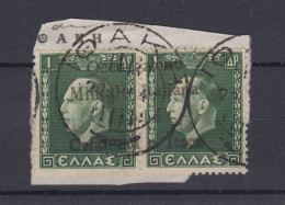 OCCUPAZIONI ITACA 1941 GIORGIO II COPPIA 1 + 1 D. N.25 USATA CERTIFICATA - Cefalonia & Itaca