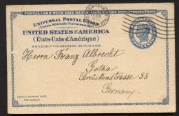 UY2m Message Card New York NY To Germany 1923 - ...-1900