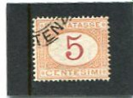 ITALY/ITALIA - 1890  POSTAGE DUE  5c  FINE USED - Portomarken