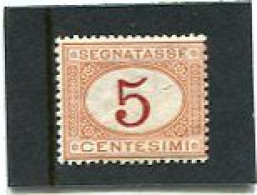 ITALY/ITALIA - 1890  POSTAGE DUE  5c  MINT NH - Portomarken