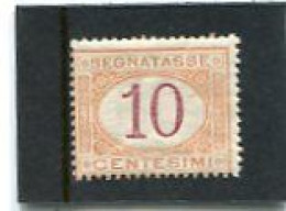 ITALY/ITALIA - 1890  POSTAGE DUE  10c  MINT NH - Impuestos