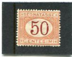 ITALY/ITALIA - 1890  POSTAGE DUE  50c  MINT NH - Portomarken