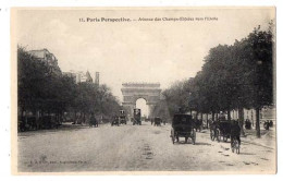 47273-ZE-75-Paris Perspective.-Avenue Des Champs-Elysées Vers L'Etoile---------------animée-attelages-autobus - Champs-Elysées