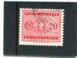 ITALY/ITALIA - 1934  POSTAGE DUE  20c  FINE USED - Segnatasse