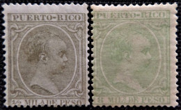 Espagne > Puerto Rico 1891 King Alfonso XIII  Edifil N° 86 Et 91 - Puerto Rico