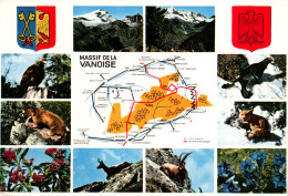 CPM - Carte GEO.- MASSIF De La VANOISE - Edition C.A.P.Paris - Rhône-Alpes