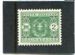 ITALY/ITALIA - 1934  POSTAGE DUE  2 L  MINT NH - Postage Due