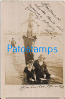 214052 URUGUAY MONTEVIDEO BEACH PLAYA COSTUMES FAMILY POSTAL POSTCARD - Uruguay