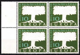 GERMANY 1957 EUROPA, 10 Pf In Block Of 4v, MNH - 1957