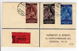 EGYPT 1937 FDC Mi. 234-6, CDS Cairo Registered To London. Cancelation Of Capitulations Laws (GB039) - Cartas & Documentos
